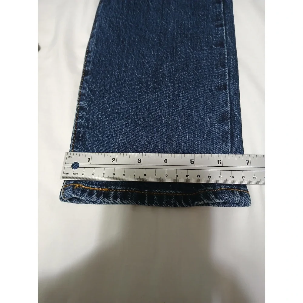 Levis 501 Original Fit Jeans Womens 25x30 Dark Wash Straight Leg 12501-0554